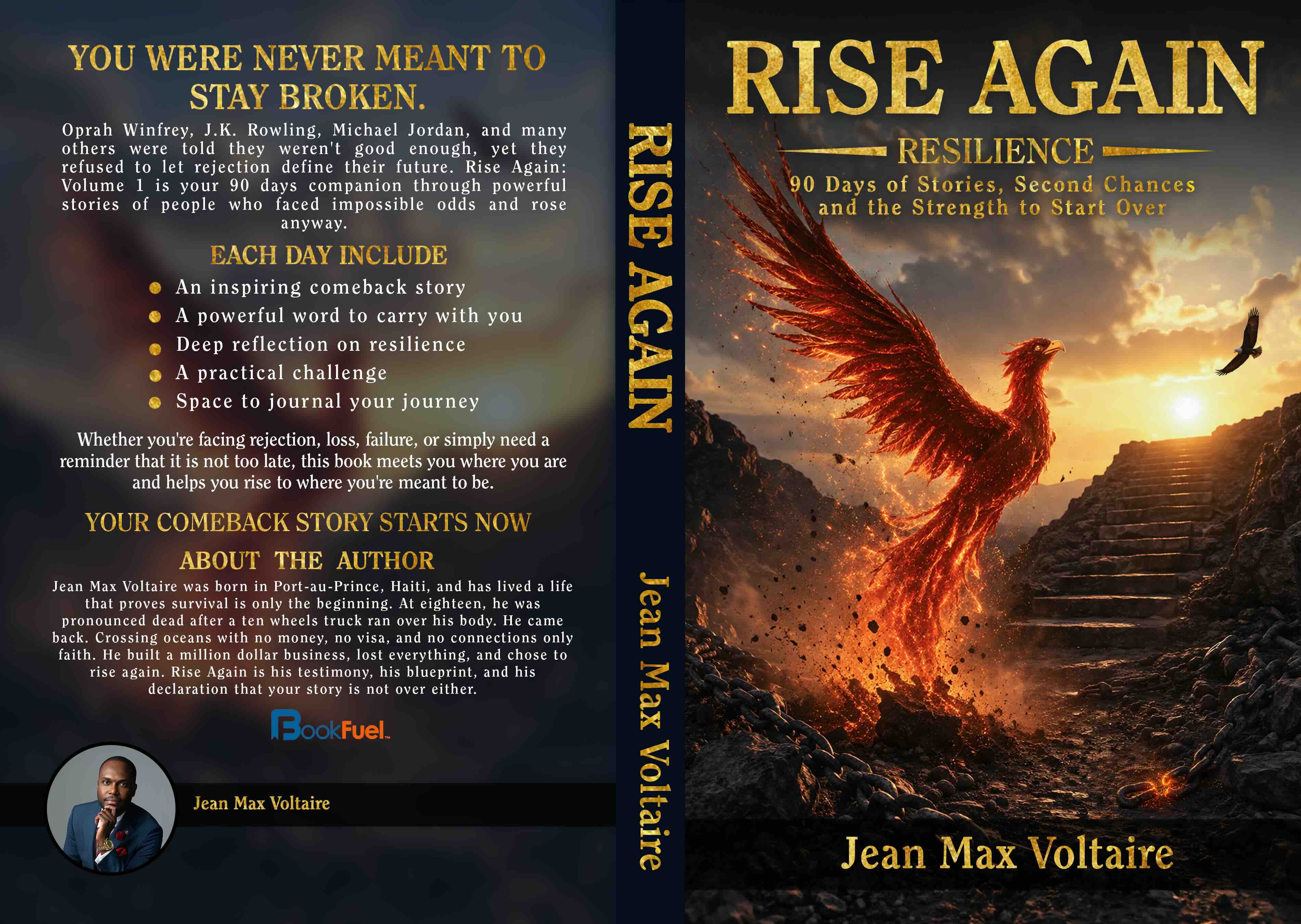 Rise Again: Resilience by Jean Max Voltaire - Book Cover